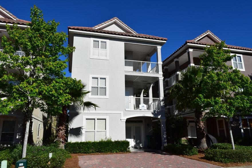 Without a doubt, one of the most sought after floor plans at the Villages of Crystal Beach! Offered beautifully furnished for comfort and ease at the beach. The main living area is spacious and opened for large gatherings. Kitchen sparkles with granite counter tops, pendant lighting, and stainless steel appliances. First floor also features an inviting dining area, guest bedroom, laundry room and a full bath. A fantastic retreat for a 2nd home or vacation rental. Rental receipts will not disappoint! Second floor introduces a master suite, replete with whirlpool spa, double vanity, another guest bedroom, a child-friendly bunk room and a full bath, plus master has a balcony to enjoy the cool nights gulf breeze. The third floor level has 2 additional guest bedrooms, each with access to the covered porch, and a full bath. Seller has made many upgrades such as painting home with elastomeric paint, installing engineered hardwood flooring in second and third hallways, removed carpeting and placed hardwood on the stairwell floors, replaced the HVACs, and many more updates! The Villages of Crystal Beach features an outstanding huge lagoon style pool with an amazing waterfall, cabana with TVs, lush landscaping, a BBQ picnic area, restrooms & showers. And, free transit to the white sandy beaches of the Gulf of Mexico is available onsite during prime seasons.
Plus, Destin will not disappoint with great restaurants, golf, shopping, fishing and watersports. It's all here at such an affordable price! Don't delay. Buyer is to verify all important data.