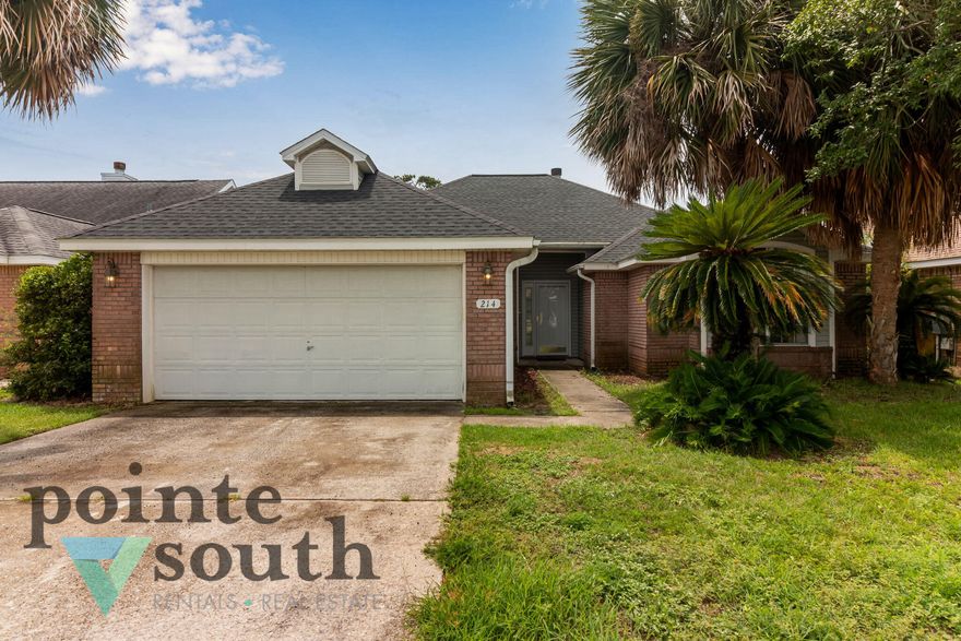 A short bike ride to the sugar-white sands of the Destin beaches. Enjoy the beautifully landscaped yard and salt air from your relaxing lanai, in this gorgeous 3 bedroom home. Featuring a split floor plan, garden tubs, hardwood and tile throughout, and a fenced in yard. Be right where you want to be, in the heart of Destin. Professional landscaping and well irrigation is included. Cats are OK. A Small dog may be allowed with approval, no smoking.