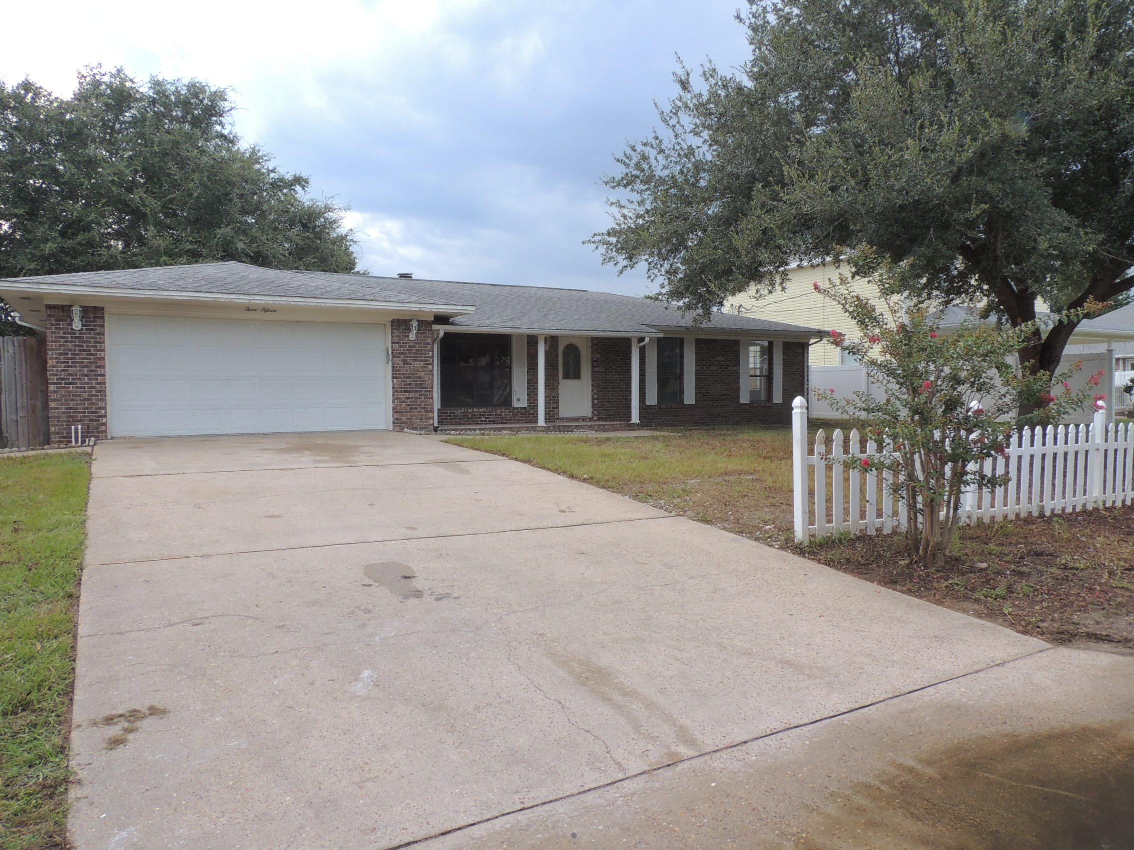 Wonderful opportunity to own a great home in the heart of Destin. This all brick home sits across the street from the Kell- Aire Nature Park on a nice sized fenced lot. The main house has three bedrooms and two baths with an open floor plan and a fireplace in the family room. There is a separate one bedroom one bath bungalow that would be an ideal mother-in-law suite. Buyer to verify all pertinent information including square footage and lot dimensions.
