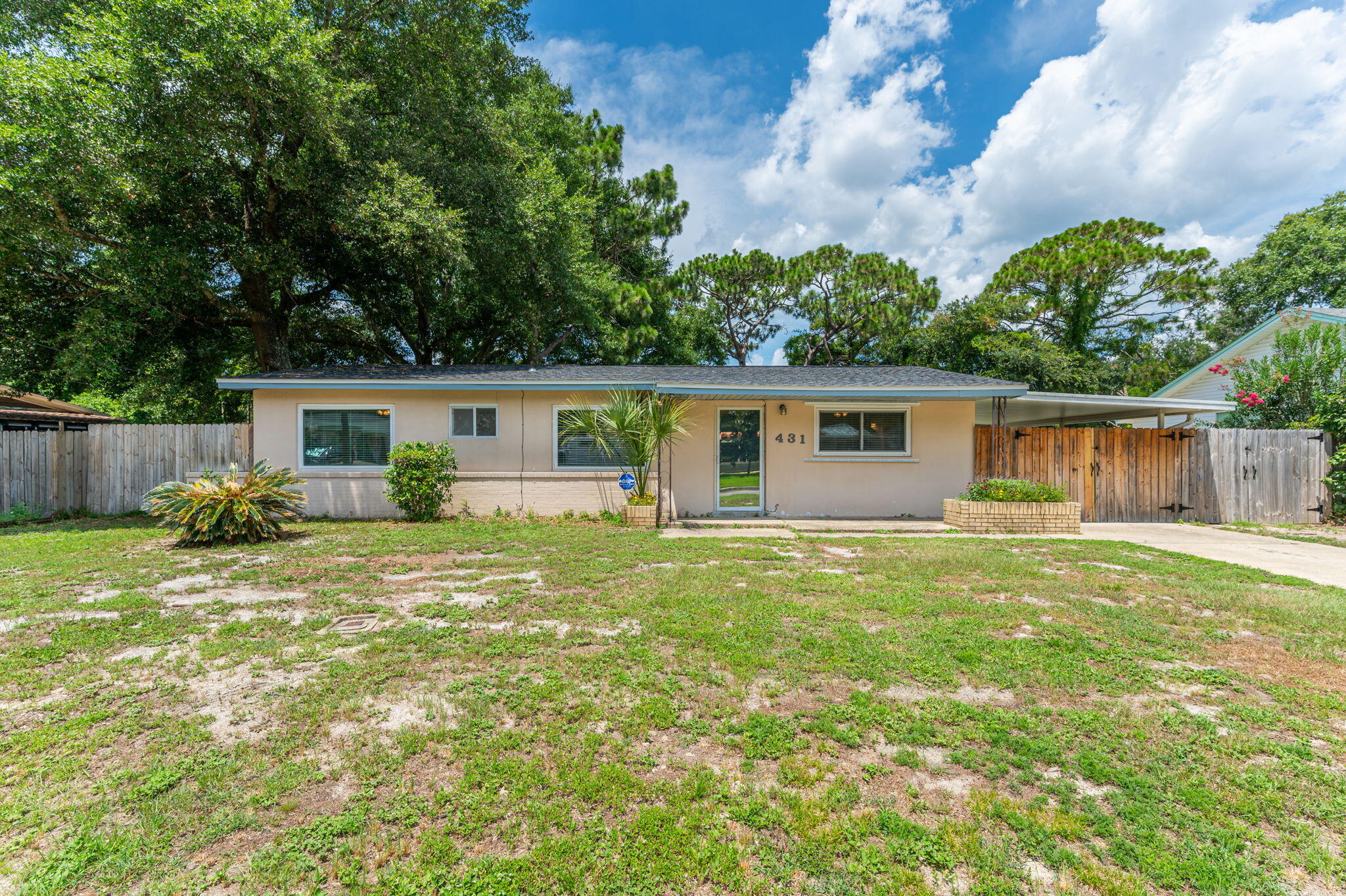Florida vibes! This sunny Florida home checks all the boxes: 2021 ROOF, new 2024 HVAC to keep things cool, a 2023 water heater ready for hot showers, and impact windows for peace of mind. Boasting 4 bedrooms, it's the perfect blend of comfort and convenience--just minutes from military bases, beach days, A+ schools, outdoor adventures, and retail therapy. LVP flooring throughout and an upgraded kitchen complete with stainless appliances and fresh cabinets! Tucked away is a handy indoor laundry nook and out back, a screened Florida room made for morning coffees and sunset chats. This is your affordable opportunity to own a slice of paradise along the beautiful Emerald Coast! **Buyer to verify all measurements & any other information that is deemed important*