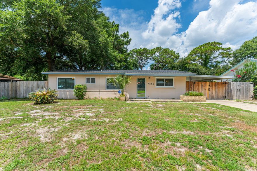 5% ASSUMABLE VA LOAN WITH SMALL EQUITY GAP! This sunny Florida home checks all the boxes:  2021 ROOF, new 2024 HVAC to keep things cool, a 2023 water heater ready for hot showers, and impact windows for peace of mind. Boasting 4 bedrooms, it's the perfect blend of comfort and convenience--just minutes from military bases, beach days, A+ schools, outdoor adventures, and retail therapy. LVP flooring throughout and an upgraded kitchen complete with stainless appliances and fresh cabinets! Tucked away is a handy indoor laundry nook and out back, a screened Florida room made for morning coffees and sunset chats.   This is your affordable opportunity to own a slice of paradise along the beautiful Emerald Coast! **Buyer to verify all measurements