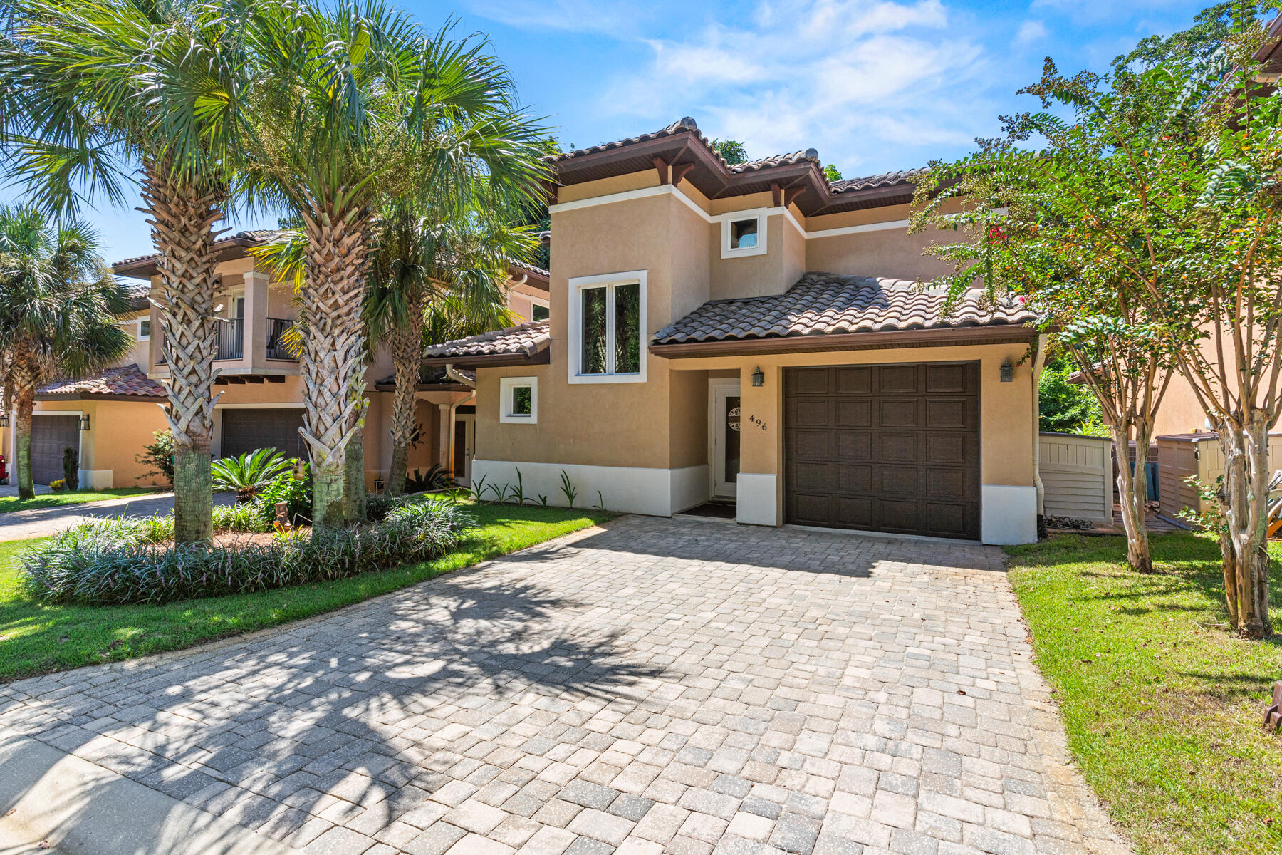 RARE OPPORTUNITY FOR FLORIDA LIVING AT ITS BEST!! A MUST SEE BEAUTIFUL MEDITERRANEAN HOME w/SOUND ACCESS VIA YOUR PERSONAL UPGRADED BOAT SLIP w/LIFT & OUTFITTED FOR A BOAT OR TWO JET SKIS WITH A NEWLY ADDED WALK PLATFORM FOR EASY BOARDING. SOUNDVIEW LANDING IS PERFECTLY LOCATED DIRECTLY ACROSS THE PRISTINE SOUND ISLANDS OR A QUICK RIDE TO DESTIN'S CRAB ISLAND! ENJOY LOWER Insurance rates due to HOME'S ICF CONSTRUCTION (insulated concrete forms) which is great for strength, Insulation & insurance ratings. CONCRETE Tile roof (longevity). Low risk flood zone X (one of the few in the subdivision). WINDOWS are hurricane rated (doors have fabric shield protection panels). SPRAY FOAM Insulated ceiling for a low average power bill ($125). HOME NOTABLES:KITCHEN: Gorgeous updated quality level granite, Subway tile back splash, Counter height counter, Solid wood cabinetry w/soft close doors & drawers, SS Quality Kenmore appliances, LVP Flooring & Pantry/Laundry area with custom cabinets/shelving throughout.
LIVING RM: 9' Ceiling w/crown, LVP Flooring, Built in recessed surround sound speakers w/Yamaha receiver.
HALF BATH: 1st Floor location with Pedestal sink.
MASTER BR: Located on 1st floor, LVP Flooring, Fan, Glass door w/built in enclosed blinds to back patio & Crown.
MASTER BATH: Large walk-in Travertine tile shower w/2 shower heads (flex head & rain) and sunny block window with deep ledge for accessory space, double vanity & walk-in closet full arrayed with customized shelving/cabinets.
BACK PATIO: Painted patio pad overlooking a serene natural buffer, metal fence enclosed, garden area & small storage shed. Perfect for grilling or morning coffee.
UPSTAIRS: New Carpet throughout, Stairway has pet/child gate.
2 large 5' windows allow for ample natural light & dramatic effect.
BEDROOMS 2 & 3: New Carpet, Fan & custom closet systems.
HALL BATH: Solid wood cabinetry vanity w/tall linen cabinet with pull out drawers, Travertine Tile & Cultured marble surround tub/shower combo.
GARAGE: Deep, wood shelves, new paint and baseboard finished, Genie opener & Water line in garage for extra refrigerator.
ADDITIONAL FEATURES:
2020 Rheem Water heater. Gutters. Outdoor rinsing shower. 7.5" baseboards / 3.5" door casings. Garbage can shed container. HVAC routinely serviced every year. Wired for security system. Paver driveway.
Watch the Dolphins from the deeded dock and enjoy excellent fishing (Trout, Redfish, Flounder & more) or jump on your boat, jet ski and take a cruise around the islands or a quick jaunt to crab island. Soundview Landing is a prime water location right across from the Sound Island chains - one of a kind along the Emerald Coast. Perfect kayaking location.
Home is located a close proximity to shopping, restaurants, grocery stores, beach, bases and more.
These Boat Slip Homes are rarely found so call today.