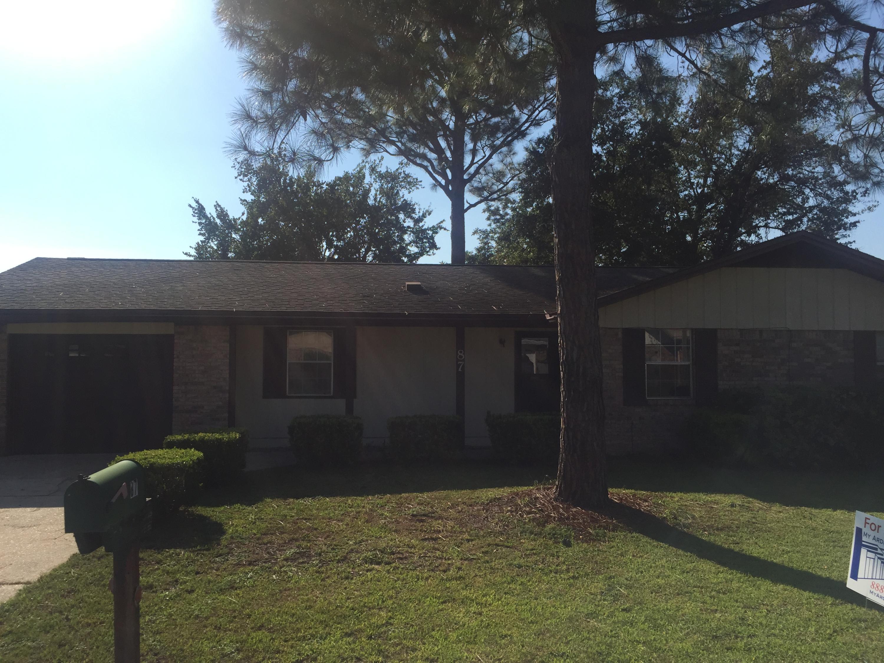 3 bedroom, 2 bath brick home located within walking distance of schools and close to Eglin Air Force Base. The home has a fenced in backyard, large living room with a wood burning fireplace, large galley style kitchen open to the living room and dining area. The large master bedroom has private access to the backyard. This house is a must see. Call today for your appointment.