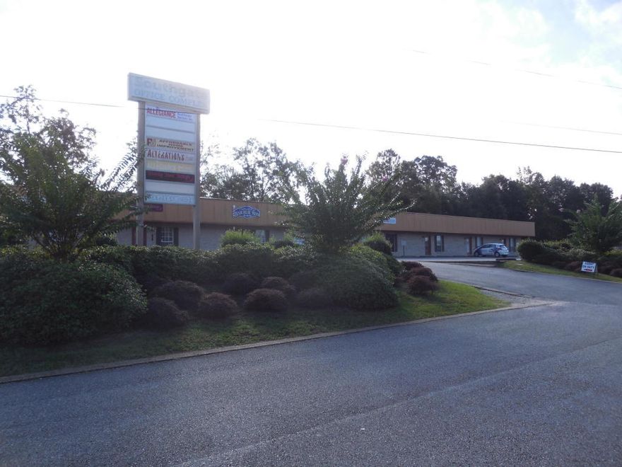 Available NOW! Highly visible flexible commercial space can be used for light retail or office space conventiently located . Other tenants in the strip mall include alterations store, photography studio, barber, salon, church, and behavioral therapy. The space has been recently painted in neutral gray. The space consists of 3 separate offices with storage room and lobby area. Vinyl Baseboards to be installed prior to lease starting or credit the cost of installation towards wood baseboards if tenant would rather have them.