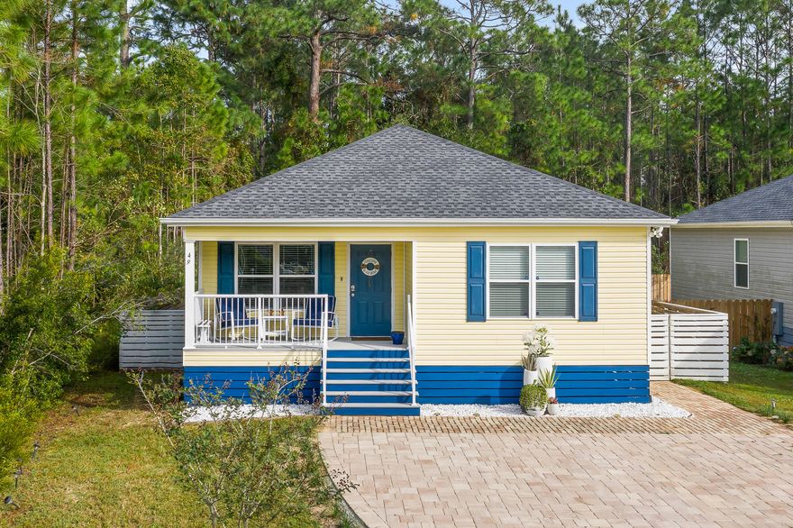Welcome to your very own Florida Cottage! This charming 3br/2ba home is ideally located in Santa Rosa Beach within a quiet and peaceful neighborhood and is only minutes to the gorgeous beaches or the bay. A fully loaded boat landing and park is just a short walk away. Built in 2016, this home is as immaculate and clean as the day it was move in ready. So many features and amenities ... security system, paver driveway, fenced in back yard, covered porch, plenty of underneath storage and NO HOA ... browse the pictures, they tell the whole story.Home has many windows that provide an abundance of natural light. Storage abounds with big closets in each bedroom, a linen closet and pantry, not to mention the space provided by a large laundry room.