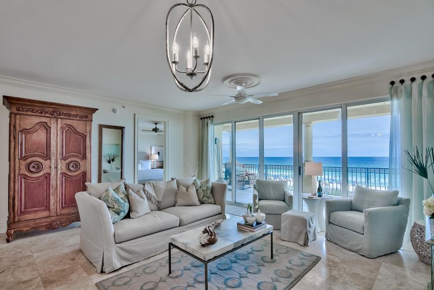 Just Reduced $70K- This will not last long. Designed to be a private retreat, ''Gray's getaway'' is a must-see at the highly desired Avalon Dunes. This luxurious, professionally decorated gulf-front condo is truly one of a kind. With stunning, panoramic gulf views, this private, non rental is a must see. This unit recently went through an extensive remodel and updates including all new furnishings. A freshly upgraded gourmet kitchen offers custom cabinetry , sleek quartz counter tops, gas range, & ice maker. An expansive master suite provides ultimate gulf views with private entry onto the balcony. The master suite includes a generous en-suite bath, with a luxurious spa tub over looking the gulf, a separate walk in shower and his & her vanities and closets.