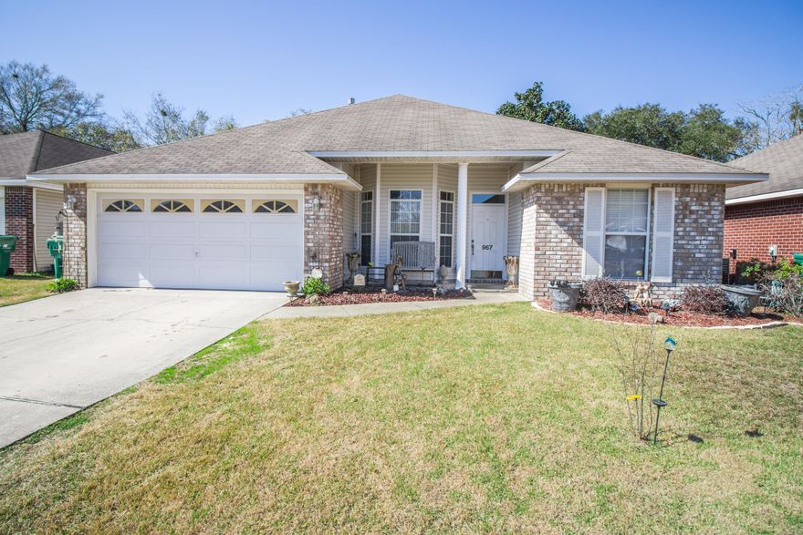Most of us look for Location, Location, Location!! This Full Brick 4 Bedroom/ 2 Bath home is centrally located in Fort Walton Beach close to both Air Force Bases, Eglin and Hurlburt, and all shopping areas. Small Well Kept Subdivision with no drive-thru traffic. This home is great for families with children or just someone looking for a great home on a quiet neighborhood. This home has beautiful Hardwood floors in all main areas including the great room, dining room, hall and one bedroom. The master bedroom has walk-in closet, Garden tub with glass block window, which provides great lighting and privacy, and a separate shower. This home has nice features like a Tiled Floor Kitchen with Updated Stainless Steel appliances, Security System, Gas Fireplace, 2