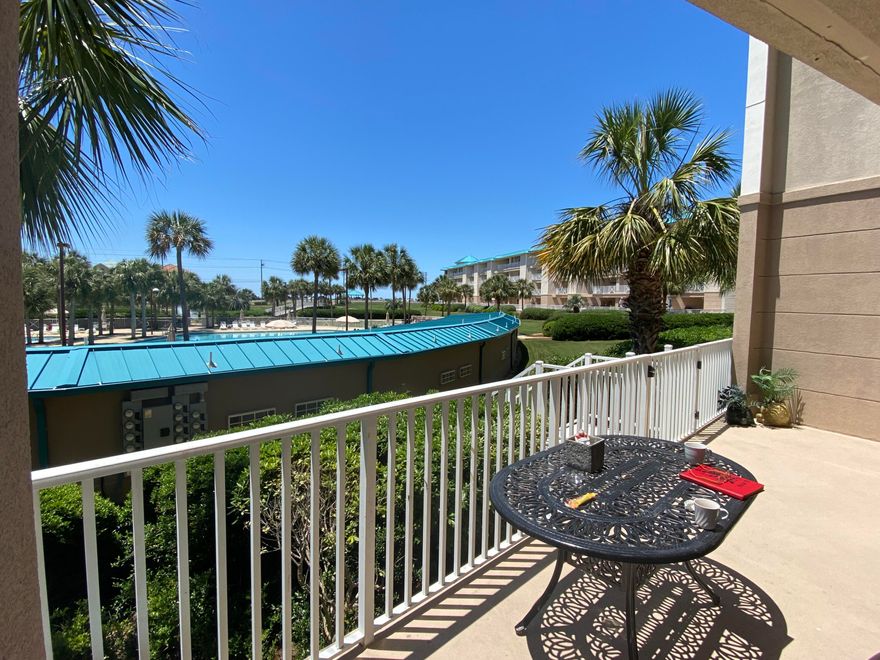 BEAUTIFULY UPDATED Fully furnished 2 Bed 2 Bath Condo with Double Bunk hallway nook in one of the top resort locations along the Gulf Coast.   Come see the beautiful views of this  first floor condo overlooking the perfectly manicured lawns of Amalfi Coast Resort.  Add to that the wide open large deck with updated furnishings, new Luxury Vinyl plank flooring inside, multiple new furnishings and luxury bathrooms and you have a perfect second home or excellent vacation rental potential.  (See Exclusion List for the few owner items not included in sale)