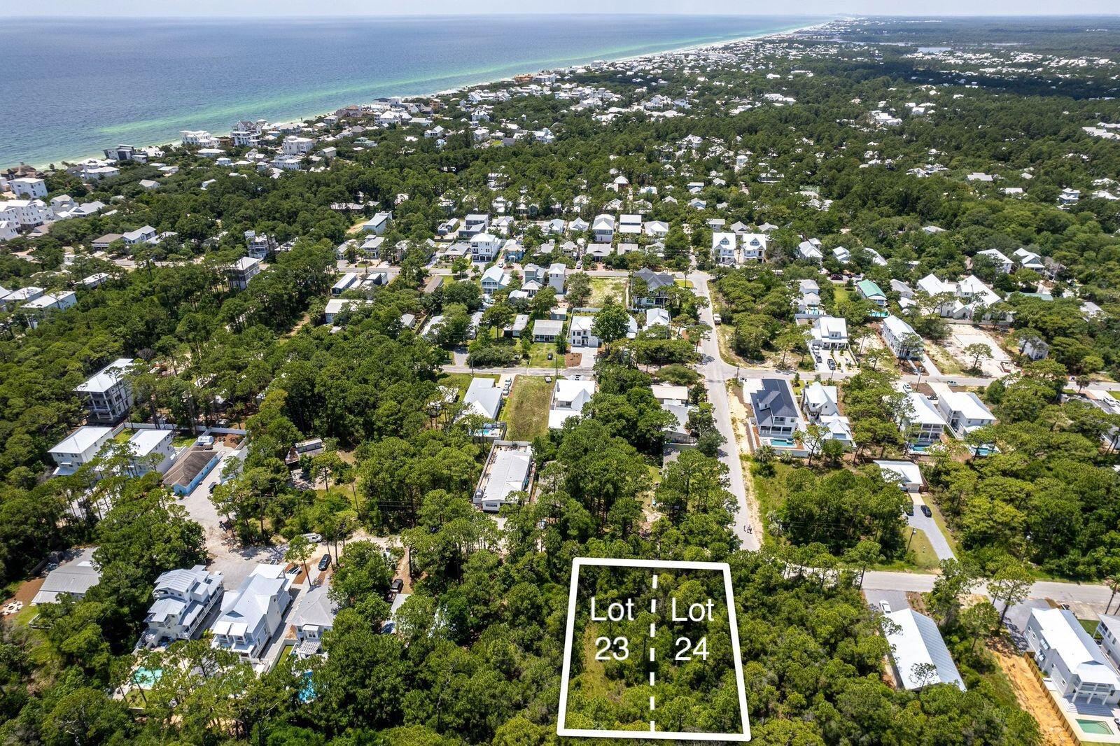 Lot 24 off N Montigo Ave corner lot just off 30A in the heart of Seagrove. This vacant lot is located in Gulf Shore Manor and has deeded beach access and use as well as 4 other public beach accesses within the community. The stretch of beach for use 1400 linear feet. This location is ideal for short term rental, second beach house or full time residence as the community is a mix of all 3. Gulf Shore Manor is a non HOA community that  is booming with new development. This past year 3 new luxury beach homes have been constructed on N Montigo Ave.   Imagine the sounds of the gulf while relaxing on your new beach house porches in Seagrove. This vacant lot is located just a little over a mile to town of Seaside and 2 miles to Watercolor. Beach access for these lots feature seasonal lifeguards, restrooms, ramp to the beach as well as ample parking. Other access in the community are San Juan, Pelayo, Dothan and Montigo. This location cant be beat with addition of Greenway Station just 2 miles to the east with coffee shop, ice cream, dining and shopping. 

Use 403 N Montigo Ave on GPS to find the lots The lot is just north of that address. 
