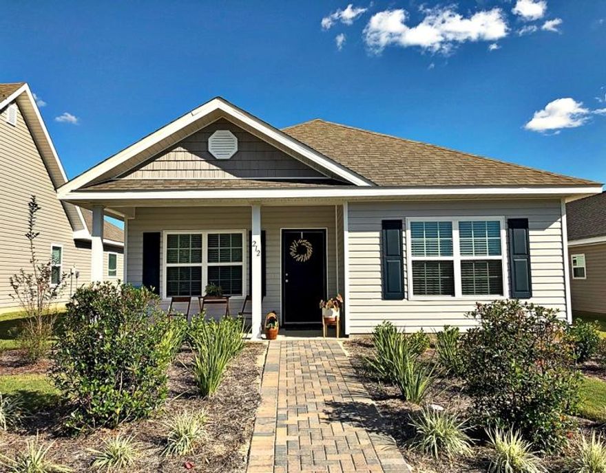 The Porter plan has 3 bedrooms, 2 bathrooms and a two car garage. Very Open Floorplan. Large Island in kitchen. Separate Tub and 5ft fiberglass Shower in Master Bath. Luxury Vinyl Plank Flooring in all rooms except bedrooms. Monthly HOA fees of $ 295 INCLUDE: Over 150 Cable channels, Access to all pools, 24hour gym, Clubhouse, Movie Theatre, Tennis and Basketball Court, Playground, Bay Club with Fishing Pier. HOA in Schooner Landing also INCLUDES a full landscaping program. Every Yard is Maintained- Cut, fertilized, mulched, irrigation included.