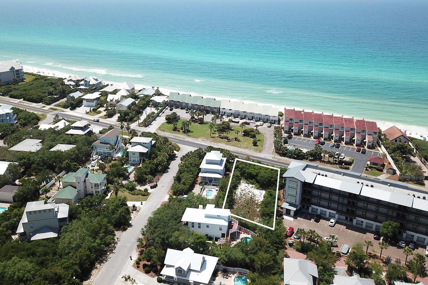 At nearly a quarter acre, the location of this lot fronting Scenic Highway 30A, one back from Gulf front, will afford a home Gulf views from its 2nd and 3rd floors. Deeded beach access with golf cart and bicycle parking along with a convenient shower is little more than 100 yards away. White's Gulfview Estates is an intimate neighborhood consisting of only 80 lots with cottage-style homes surrounded by natural vegetation. The nearby master-planned communities of Alys Beach (just a mile to the east), Seacrest Beach and Rosemary Beach provide an endless choice of restaurants, boutiques and local services. It's all part of your new home and lifestyle, and it could start right here.