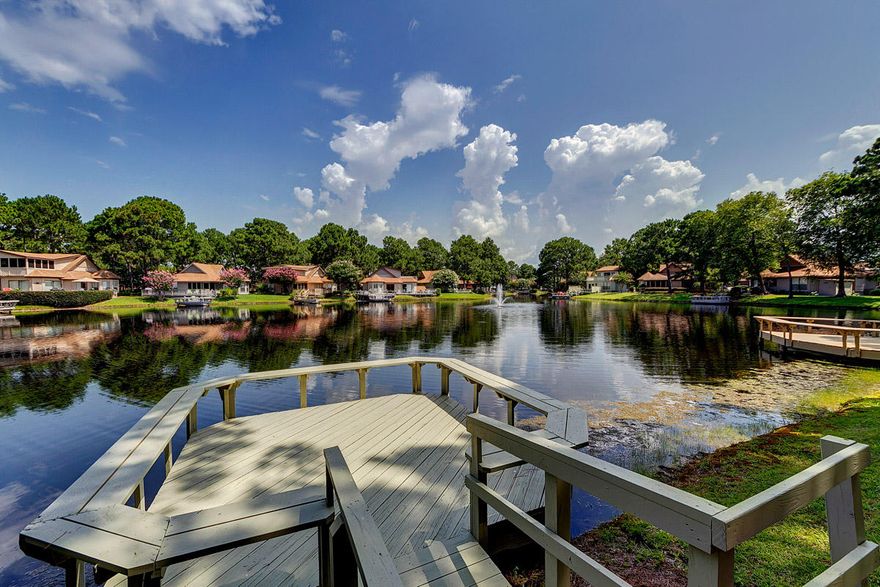 LIKE NEW lake front cottage in Sandestin Golf & Beach Resort. This is not your typical cottage, everything has been updated: kitchen, baths, French doors, furnishings and more! This cottage is perfect for relaxing, with views to the lake from the living area, master bedroom and large screened porch! The living area welcomes you with comfortable furnishings and large screen TV. The kitchen is open and bright, complemented with solid counter tops and stainless appliances. The master bedroom includes beautiful new furniture with updated full bath including tiled walk in shower.