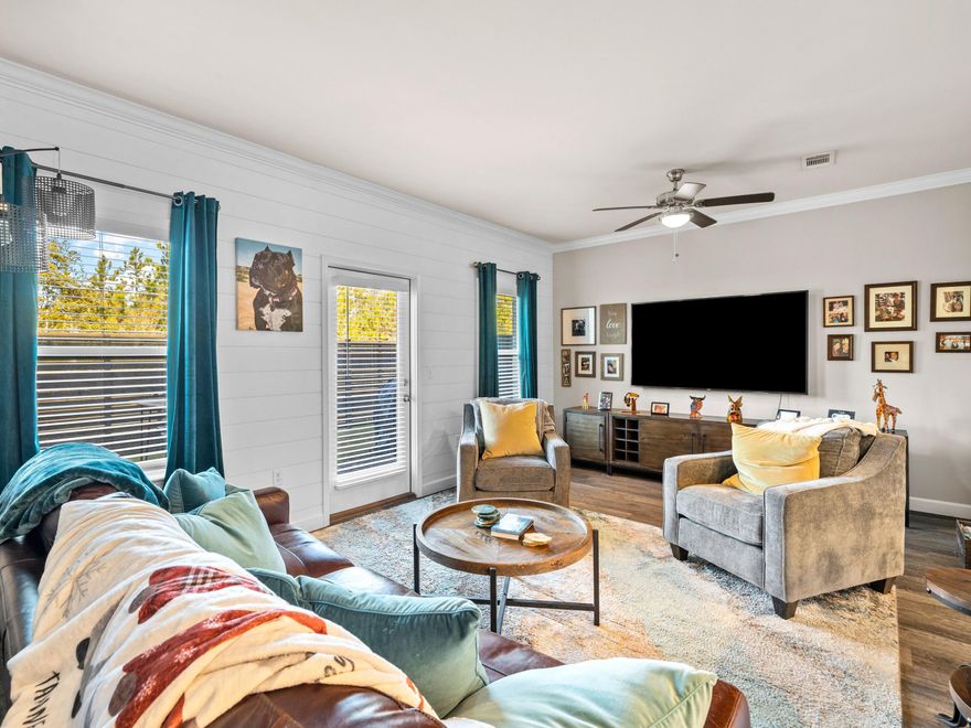 Experience the elegance of Stable Lanes, a four-year-old gated community offering secure living just minutes from the Eglin and Hurlburt Air Force bases as well as Fort Walton Beach Medical Center. This spacious two-story townhome, perfect for first-time home buyers, military, and retirees, boasts three bedrooms, 2.5 baths, and a one-car garage. Step inside this turnkey unit to stunning granite countertops and stainless steel appliances, all only four years old. Enjoy the comfort of hardwood-style vinyl plank flooring throughout and convenient built-in laundry room shelving as well as pantry shelving. Centrally located, Stable Lanes puts you close to everything Fort Walton Beach has to offer, including Northwest Florida State College.