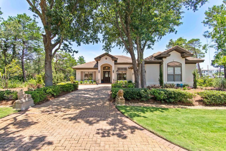 Great opportunity to own a beautiful Mediterranean  home in the exclusive gated community of BellaMar on 30A.  BellaMar is one of only a few neighborhoods on 30A that does not allow short-term rentals.  A dedicated neighborhood beach access is a short stroll away.  This 3 bedroom, 3.5 bath home has a fantastic layout for family or guests.  Beautiful new European Oak hardwood floors have been installed.  The  professional kitchen boasts a 48'' Viking stove and hood, solid surface countertops, a counter-depth refrigerator and is open to a large family room.  The serene master bedroom leads to a huge master bath with a spacious closet.  Two more bedrooms and baths are on the opposite side of the house and can be closed off.  A half bath is tucked out of the way for guests.  The dining