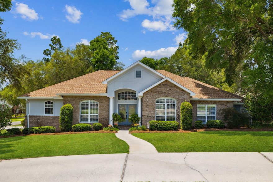 Located in desirable Rocky Bayou Estates on Kildare Circle, this well-maintained two-story home sits on an oversized corner lot with outstanding curb appeal, a circular driveway, 3-car garage, and ample guest parking.  NEW ROOF in 2023Inside, enjoy soaring ceilings, a spacious kitchen, and a cozy fireplace that create a warm and inviting atmosphere. The beautifully landscaped yard offers privacy and room to expand an outdoor living space or a pool addition.The home offers 4 spacious bedrooms, 4 full bathrooms and a flex space. Three of the bedrooms including primary suite are on the first floor with 4th bedroom a private upstairs suite could be perfect for guests, a theater room, or studio.  One of the full bathrooms opens directly to the covered patio--ideal for future pool  Enjoy covenants and restrictions but NO HOA FEES. Less than 4 miles to a public boat launch and 13 miles to Gulf beaches. Don't miss your chance to own a standout property in one of Niceville's most established communities