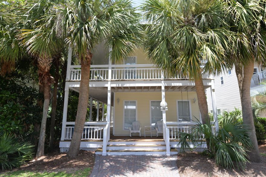 ENDLESS SUMMER STARTS HERE! 2016 Rental Income was over $55,000! This four bedroom, three & a half bath beach cottage has a beautiful sparkling private pool & is only a short walk to the beach! Located in the very desirable beach community of Crystal Beach in FLOOD ZONE X & OUTSIDE OF THE COBRA ZONE! There is a single garage with a half bath & outdoor shower in the back yard by the pool. The front of the house faces a short street with additional parking. The home is surrounded by two levels of wrap porches. The first floor houses a living/dining area, kitchen, a bedroom, a full bath, & laundry room. The living room features a fireplace with gas logs (the gas which heats the pool & the fireplace is turned off). On the second floor there are two bedrooms & two baths. The third