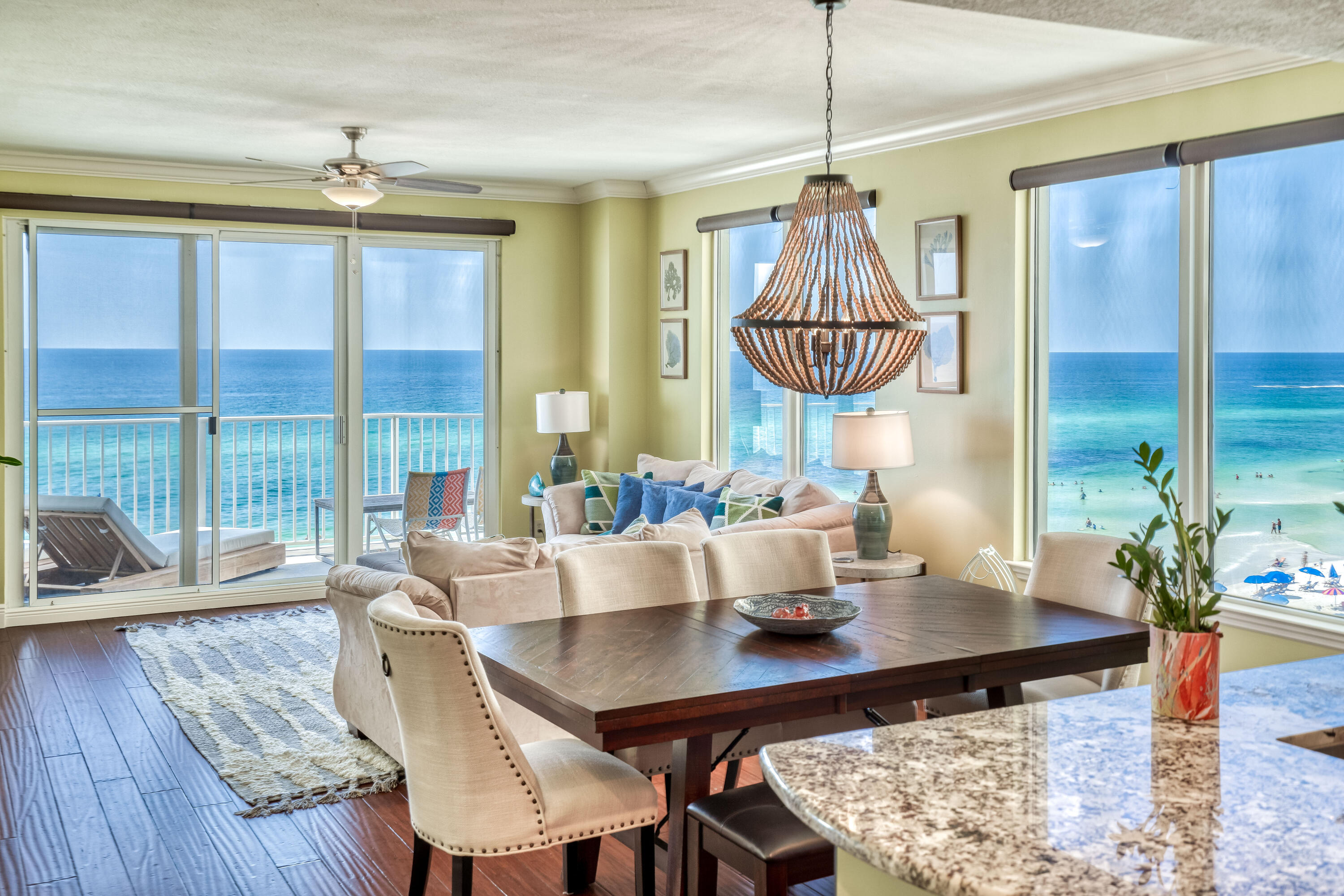 Welcome to Marisol, a beachfront condo development in beautiful Panama City Beach, Florida! Marisol #505 is a 4-bedroom, 3-bathroom with prime low floor positioning on the west corner affording that sunset view that will never get old. Marisol #505 is a meticulously maintained property that has never been a rental for its current owners. The property also features a lockout option where you could have two entry doors and could potentially lock off a 1 bedroom, 1 bathroom portion of the condo with separate entry to create two separate units. With over 2100 square feet, this would be a great primary residence, second home or vacation rental investment. The versatility of this property is unmatched and with the recent upgrades to the flooring, bathroom, kitchen, paint, hot water heaters and