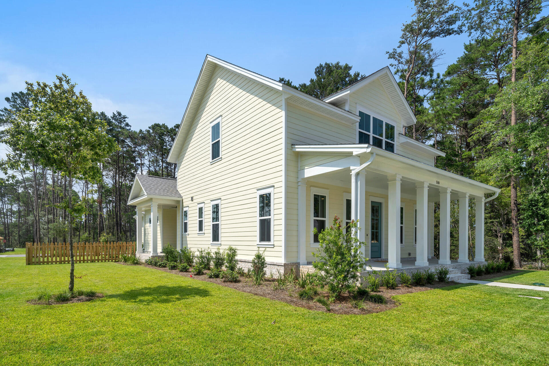 ***** NEW PRICE! Seller will also contribute  1% of total purchase price toward closing costs. Move -in ready new, beautiful 4 BR/2.5 BA home in Deer Moss Creek. Downstairs you will find a very spacious  kitchen, large living/dining area as well as the Owner's suite. Upstairs has 3 large bedrooms plus 3 walk-in storage spaces and a small loft area. . This home boasts 10 ft ceilings, all wood shaker cabinets, 3 porches, and a rear entry garage from a private lane AND is steps away from amenities which are under construction to include a clubhouse, pool, basketball court gazebo and green space.  Blinds to be installed throughout home. Buyer to verify all dimensions.