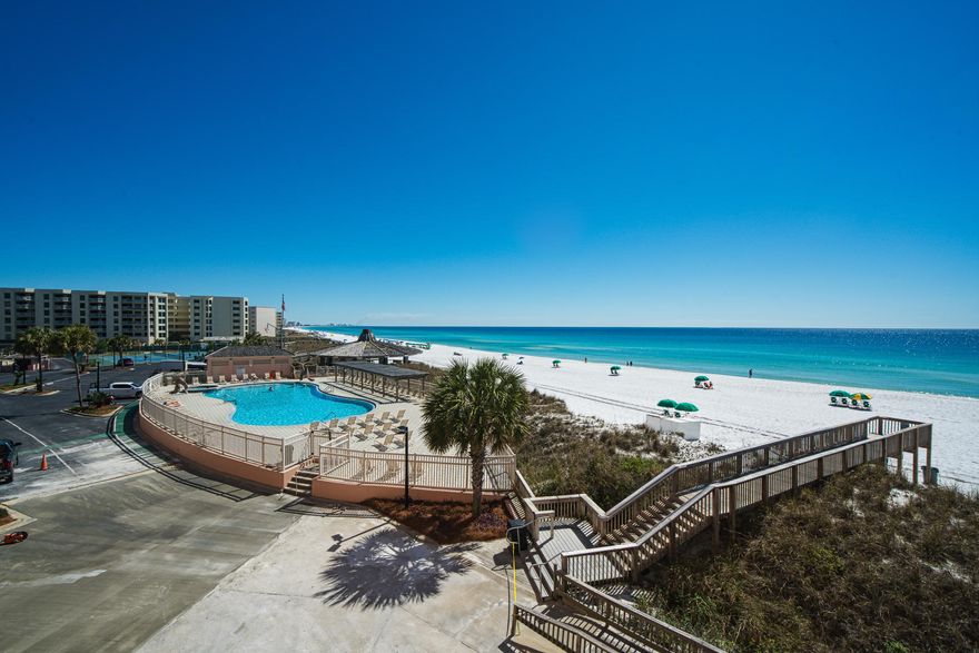 ***GULF FRONT UNIT over looking Destin's Beautiful White Sand Beaches and the large heated pool and hot tub.  This beautiful gulf front unit at Jetty East is one of a kind.  Exquisite open floor plan renovated unit with Chef's Kitchen, custom cabinetry, stainless steel appliances and wet bar area make this an entertaining and a high rental unit. Lie in your master bedroom and watch the dolphins play or go out on the open air balcony and watch the sunrise and drink your coffee. Go lounge around the beautiful pool or cook out for dinner at the gazebo overlooking the gulf.  Beach rental chairs/umbrellas, kayaks and paddle boards await you at the beach daily, so check out this must see unit before it is gone. Schedule your private showing today.