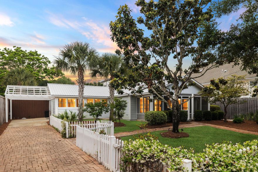 Just a short stroll from the sugar-white sands and the shops and dining at Gulf Place, this updated Florida cottage blends charm, privacy, and potential. Now expanded to over 1,500 square feet, it features 2 bedrooms, a new custom bunk room, and plenty of room to relax or entertain -- making it an ideal primary home, second home, or vacation rental.The private backyard oasis includes a large pool, spacious patio area, and is surrounded by mature landscaping, while the fenced-in front yard and expansive lot offer added space, privacy, and flexibility. With no HOA and a 50amp RV hookup, the property opens the door for future additions like home expansion. Other highlights include a screened-in porch, attached carport (easily convertible to a third bedroom or enclosed garage), a metal roof (2018), water heater (2020),HVAC(2024)  and a whole-home Generac generator (2020).

Whether you're seeking a turn-key investment or a place to call home, 148 Birch Street captures the essence of 30A living  relaxed, stylish, and full of opportunity.