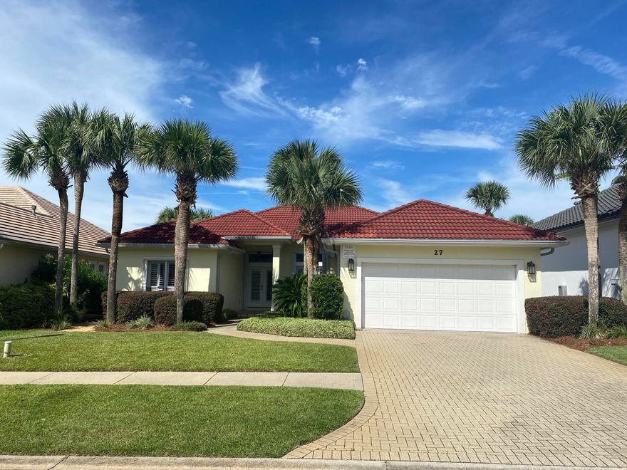 ''27 TRANQUILITY LANE'' SAYS IT ALL.COME RELAX IN A VERY UNIQUE BEACH HOME IN DESTIN FLORIDA. THIS BEAUTIFUL HOME HAS A RARE ENCLOSED HEATED/COOLED LANAI, THAT WILL GIVE YOU THE OPPORTUNITY TO ENTERTAIN OR JUST RELAX WITH A GLASS A WINE OVER LOOKING YOUR VERY OWN OASIS WITH PRIVATE POOL.THE GULF OF MEXICO, WHICH IS JUST A FEW STEPS AWAY FROM YOUR FRONT DOOR,  GIVES  YOU AN OPPORTUNITY ALSO TO HAVE A GREAT INVESTMENT PROPERTY.DESTINY EAST, A GATED COMMUNITY,  OFFERS MANY AMENITIES FOR YOUR GUEST TO ENJOY. TENNIS, BASKETBALL, WORKOUT CENTER, PLAY GROUND, AND A LARGE COMMUINITY POOL IF DESIRED.DON'T MISS OUT A TAKING A LOOK AT27 TRANQUILITY LANE BEFORE YOU DECIDE ON PURCHASING YOUR NEW HOME ON THE EMERALD COAST.