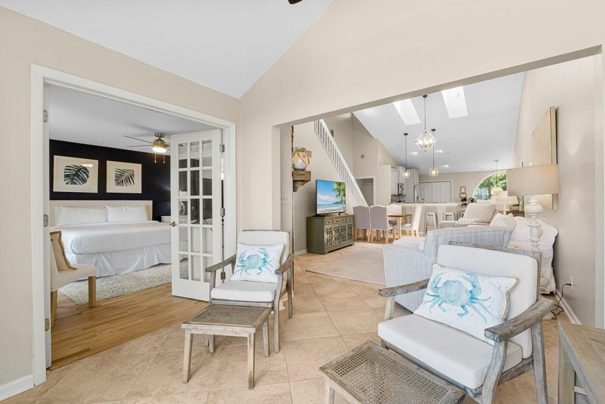 Fully furnished available for winter monthly rental 10/1/2025-4/1/2026. Monthly price ranges from $2250-4000/month depending on month. Contact 850.608.6078 for details. This bayside 3BR/3BA rental spans 2 floors in The Sandestin(r) Golf and Beach Resort(r). Neutral tones, beachy decor, vaulted ceilings, and modern furnishings welcome you into the open concept main level with a gourmet kitchen, stainless appliances, stone counters, wine fridge, and large breakfast bar. The living room offers a flat-screen TV, fireplace, and sunroom with bay views. Sleep up to 6 comfortably with 2 king suites, a queen guest room, and 3 full baths. Enjoy easy access to the resort tram, private beach, Baytowne Wharf, and golf.