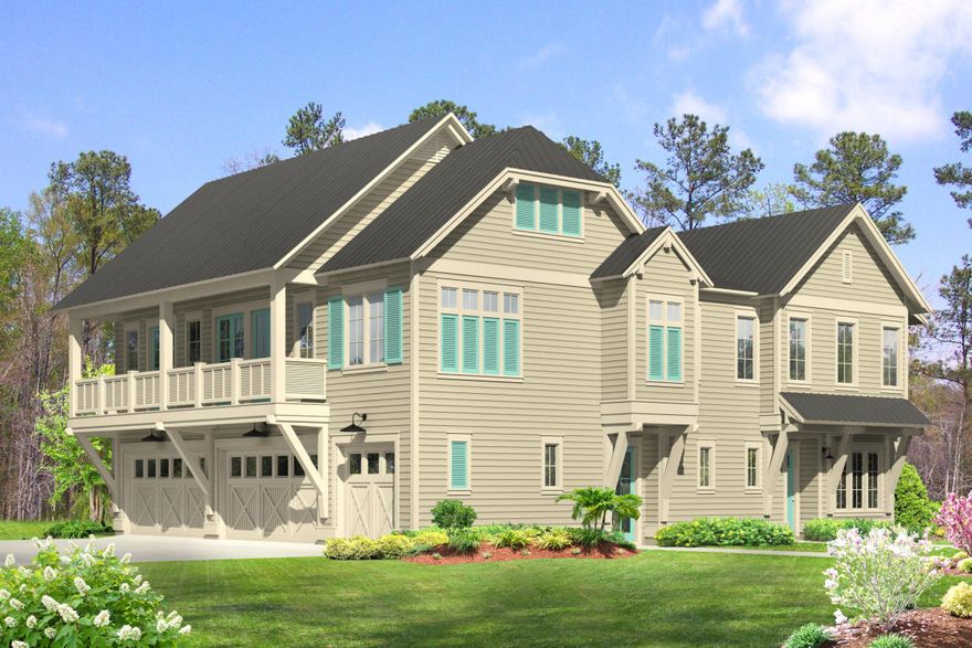 The perfect two bedroom townhome all on one level! The Aruba plan has an open living and dining room with French doors opening to the covered balcony. The bedrooms are placed on opposite sides of the home, perfectly designed for a full time residence or second home. The Aruba features a full size laundry room, walk-in master closet, stainless GE Stainless steel, appliances, granite countertops, gas cooktop, tank less water heater and wood flooring.