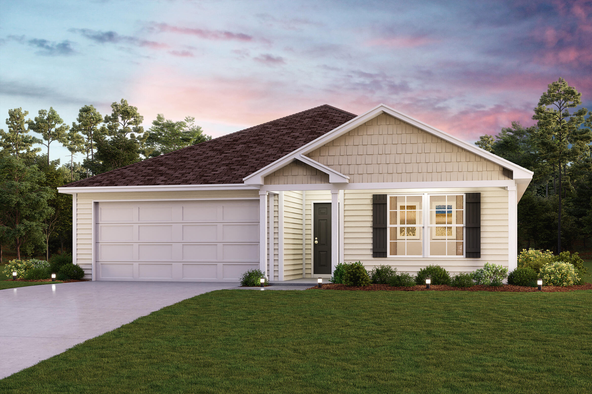 You will love this DELIGHTFUL NEW Single-Story Home in the Sawmill Court Community! The desirable Radford Plan boasts an open design encompassing the Living, Dining, and Kitchen spaces. The Kitchen features gorgeous cabinets, granite countertops, and Stainless-Steel Steel Appliances (Including Range with a Microwave hood and Dishwasher). In addition, the primary suite has a private bath with dual vanity sinks and a walk-in closet. This home also includes 3 more bedrooms and a full secondary bath.