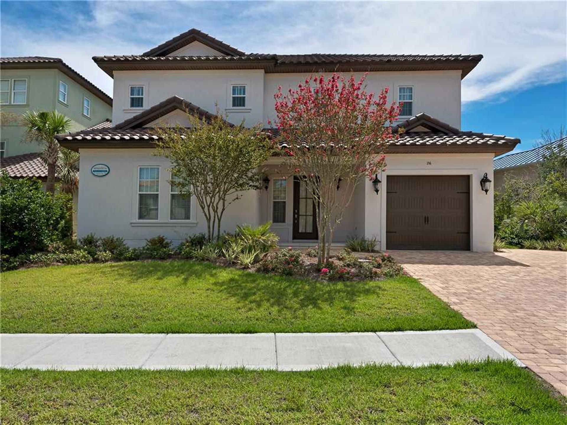 Enjoy endless family fun in your heated pool with cascading waterfall and hot tub after a perfect day at the beach! This gorgeous custom home is one of only four with DEEDED BEACH ACCESS in the prestigious gated community of Destiny East. Home features a 1st floor Master Bedroom with ensuite Bath and Guest Bedroom/Bath, Custom Built Kitchen with top of the line appliances, fixtures, and finishes throughout. The open concept kitchen and dining room is perfect for entertaining! The 2nd floor has 5 spacious bedrooms all with ensuite bathrooms. Perfect for all of your guests! There's also plenty of parking and a 2 car garage.What an amazing primary, 2nd home or vacation rental investment opportunity!