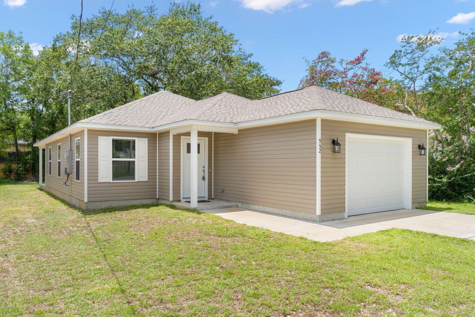 AVAILABLE IN DEC!! Located in the heart of Crestview, this home is ideally located adjacent to shopping, dining, churches and schools. Step inside to a bright, open living area with luxury vinyl floors throughout, perfect for entertaining. The kitchen features stainless appliances and solid wood cabinets. The primary bedroom is set apart for privacy, and the spacious one-car garage provides extra storage. Enjoy the covered back porch and large backyard. NO smoking. 600 minimum FICO credit score required in addition to meeting rental criteria. ONLY CATS ALLOWED upon approval with a non-refundable pet fee and with a Petscreening.com report. All applicants are required to complete an application on PetScreening.com regardless of if they own a pet or not.  Applicants with an ESA are also required to complete the application.

We also offer a security deposit waiver option for tenants such that they do not have to pay a security deposit upfront. Terms and conditions apply. Review addenda for details.

Fees Required once an application is approved include, but may not be limited to: Security Deposit, Non-Refundable Fees (cleaning and rekey), $20 Certified Mail Fee, and Pet Fees (when applicable).