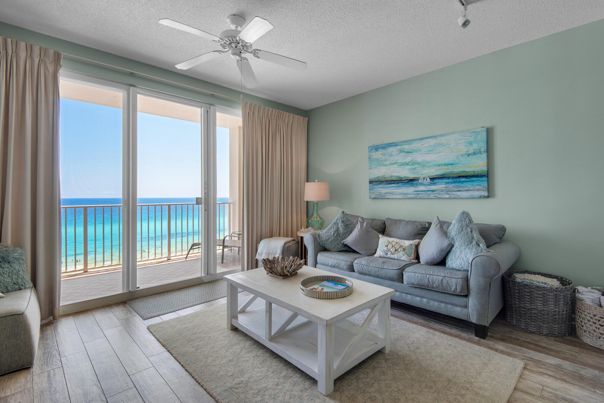 This turnkey fully furnished 1-bedroom condo at Majestic Sun offers the epitome of coastal living. Wake up to breathtaking Gulf views from your private balcony.Inside, you'll find a stylishly updated kitchen with granite countertops, a comfortable living area with a queen sleeper sofa, and a master suite with a king bed and private half-bath.Recent updates include a new HVAC system (2017) and a new water heater (2020), ensuring comfort and peace of mind. Majestic Sun offers resort-style living with an indoor/outdoor pool, hot tubs, a fitness center, and easy beach access.

Located within the prestigious Seascape Resort, you'll enjoy proximity to a nearby golf course, the area's various shopping destinations, and a variety of watersports. This turnkey property is perfect for both personal enjoyment and as a lucrative investment opportunity.