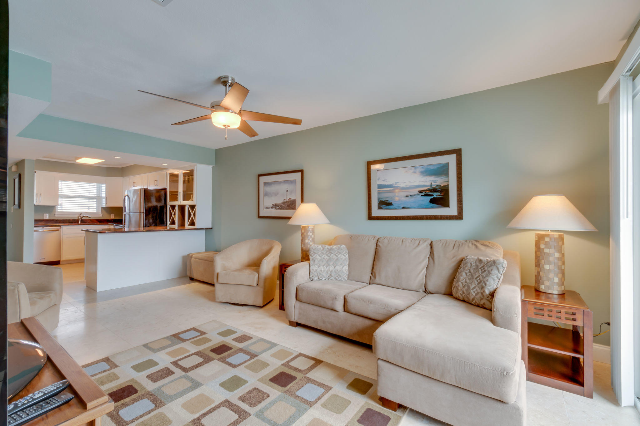 Own a place on Okaloosa Island - Enjoy being close to the beach at an affordable price! This condo has 2 bedrooms and 2 full baths on the second floor, with a loft area above the master bedroom that has two twin beds and room to play! The first floor has an open living/kitchen area with updated countertops and appliances. There is also a half bath and laundry on the first floor. The balcony overlooks the sparkling pool and the unit is close to the boat slips, dock and beach area on the Sound. It is a short walk to either #2 or #3 public beach accesses. The second floor houses two bedrooms and two full baths and the loft is above the master bedroom. There are all new, hurricane rated windows and sliding glass door, just installed in December 2018! Through the association, the boat slips rent at $60-$80/month, no electrical hook-ups and trailer parking is $25/month. Buyer to verify all dimensions