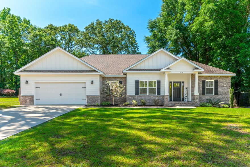 *Up to $5K closing cost credit to buyer. * This property features an attractive 2.75% VA loan that may be assumed by a qualified VA buyer using their own VA loan eligibility.  This 2019 custom built home was built by an Award-Winning Parade of Home builder. Make your farmhouse inspired dreams a reality! 4 beds 2 bath open concept home. Flooring is wood laminate in living areas, tile in bathrooms and carpet in bedrooms. You will love the shiplap wall in the living room and laundry room. Kitchen has gorgeous quartz countertops and subway tile backsplash. Out back you will find a 10x14 shed, covered porch and a firepit.