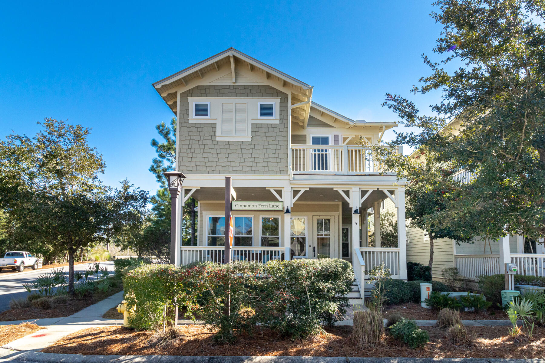 This beautiful Florida Cottage has never been rented and feels like a new home! It has been meticulously cared for by the owners and It offers the perfect floor plan for entertaining. The home has been professionally decorated and showcases 4 bedrooms, 3.5 baths with wide open living, separate dining room, beautiful hardwood floors throughout, kitchen with white cabinets, granite counter tops, SS appliances and more. The first floor master bedroom has a large bath with double sinks and vanity, walk in shower, garden tub, his & her closets. Upstairs you will find a 2nd primary master suite with large walk in shower, double vanities and double doors which leads to a porch and would be the perfect spot for relaxing after