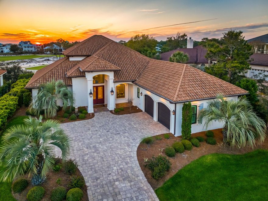 Welcome to the stunning 93 Emerald Ridge located on the Santa Rosa Beach Golf Course in the prestigious gated community of Bellamar at Gulf Place. This home offers a luxurious lifestyle with an array of superior features.The home spans a generous 3,744 square feet heated and cooled, and a total of 5,241 square feet including the homes many outdoor spaces and 2 car garage. From the spacious 2nd floor balcony, you can enjoy gorgeous western facing Gulf views overlooking the 5th fairway! With 4 large bedrooms and 4 full bathrooms, this house provides ample room for comfort and relaxation. The open floor plan glows with natural light, enhancing the overall ambiance of sophistication and elegance. The interior design perfectly balances modern aesthetics with timeless elegance.