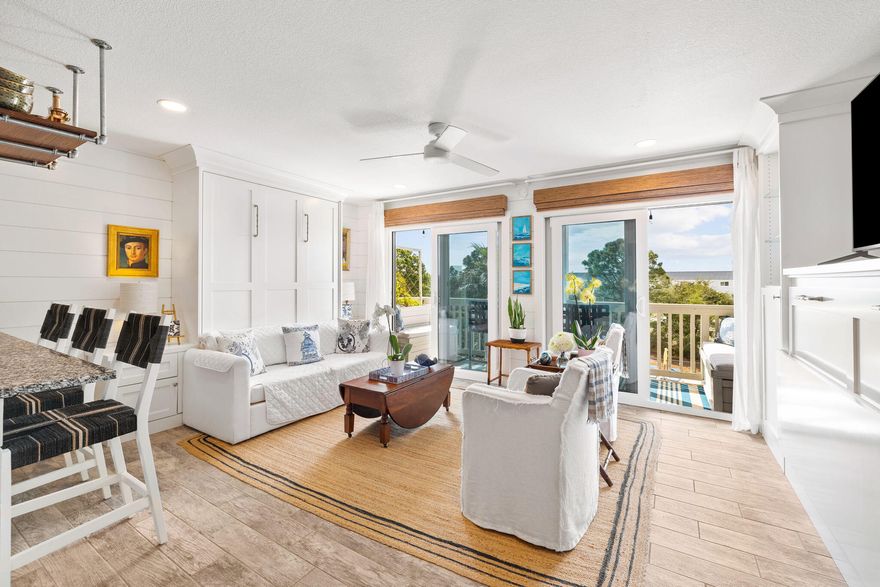 Welcome to your dream beach condo located South of 30A just past Eastern Lake! This stunning property offers the perfect blend of modern luxury and coastal living with Gulf and Coastal Dune Lake views. As soon as you step inside, you'll be greeted by an open and airy space that seamlessly flows from the kitchen to the living area. Large sliding glass doors provide breathtaking views and let in plenty of natural light, creating a warm and inviting atmosphere.This renovated unit boasts custom built in cabinetry and storage, floor to ceiling shiplap, custom window treatments, new fixtures and in house Washer and Dryer.