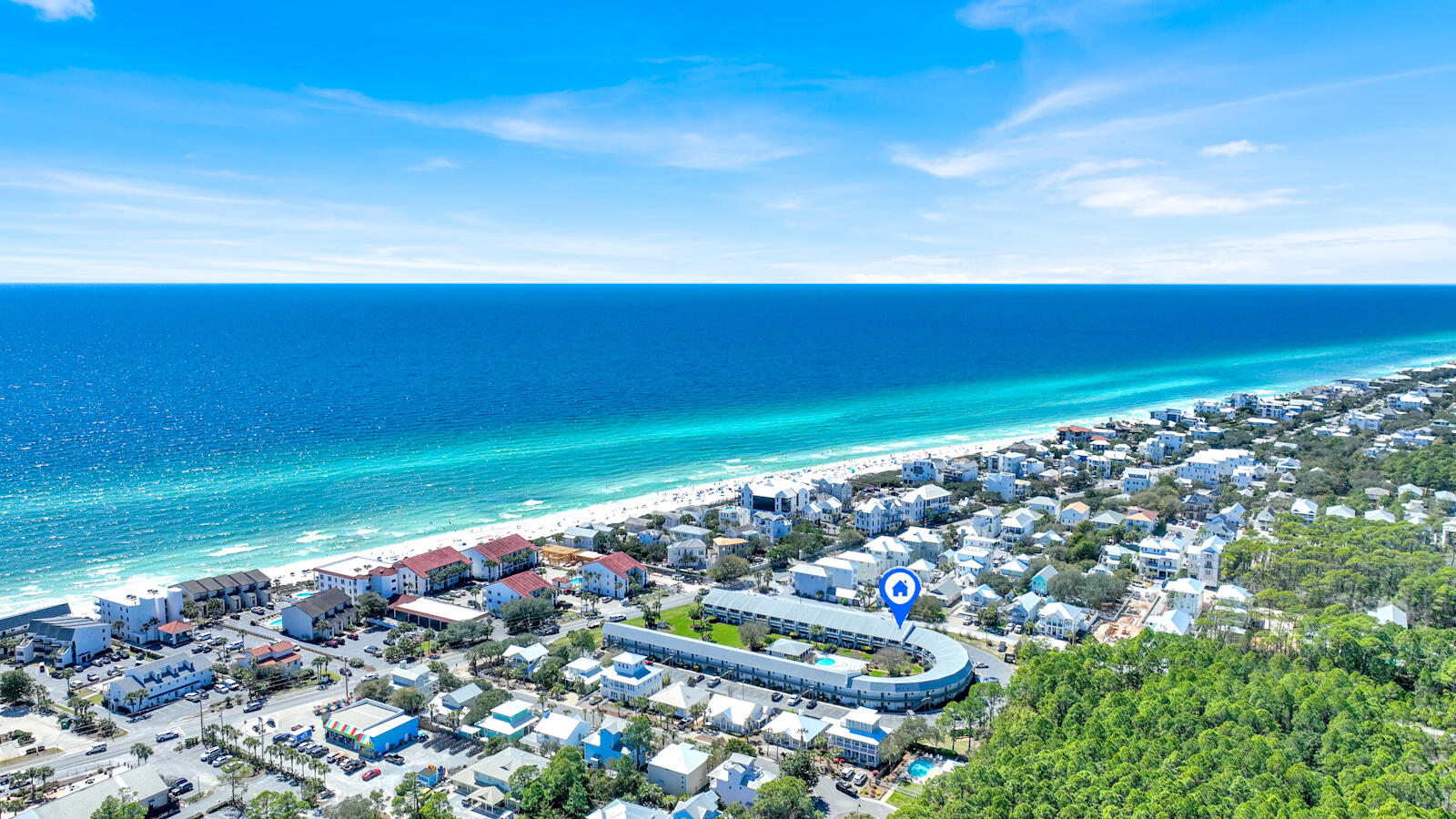 UNDER CONTRACT ACCEPTING BACK UP OFFERS! Investors Dream! Blank Canvass right on scenic highway 30A! Freshly Painted ready for someone to put their own finishing touches! These units rarely come on the market and don't last long. If you are looking for an affordable condo on 30A with easy access to the beach that is only 150 yards away, this unit will not disappoint. Unit 214 is ready for your own personal touch and possibilities are endless. Hidden Beach Villa's convenient location in the heart of Seagrove and lovely community pool make it ideal for a primary home or short term and long term renting. There is also a community laundry area & soon to be built mail room.