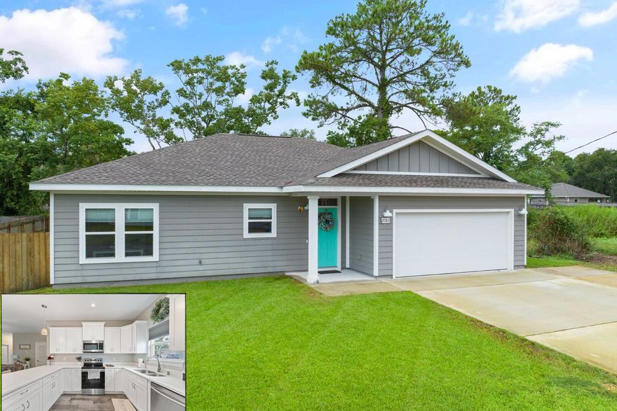 Welcome to the most ADORABLE & AFFORDABLE craftsman home on the market! Crisp white cabinetry, tall ceilings with a knockdown finish and an extended concrete drive-space on the side. The yard is fully fenced with full irrigation and a well to keep the grass beautiful. Since the home provides a well, this is not water from your water bill. The home also has all of the organized hurricane shutters in the garage for easy access if needed. Since the home is up to code, this will save you so much on your insurance. Being only 5 years old, you will have the peace of mind that your home is up to par. The formal dining room can also be used as an additional office space if you prefer using the oversized kitchen bar top for eating. The flooring was an upgraded wood look tile instead of LVP