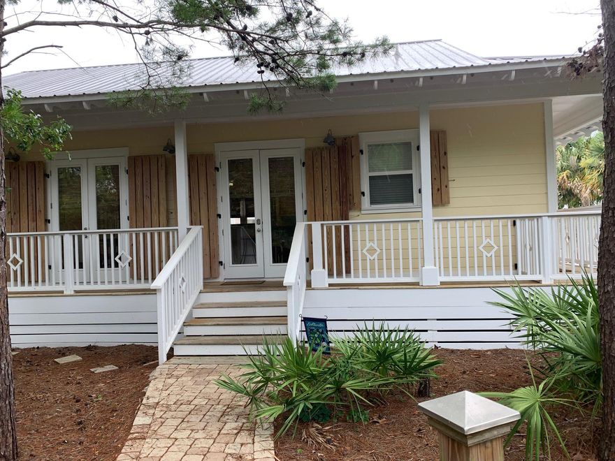 This adorable beach cottage is located in Seagrove Beach, is within walking distance to the public beach access and Seaside and a bike ride to most 30A locations. The home has cherry hardwood floors, open floor plan, stainless steel appliances, and wrap-around porches on three sides. Master Bedroom has private screened porch that overlooks the salt-water pool and large back yard area. Master also includes a large bath and closet. Very well maintained beach cottage ready for you to move into and enjoy as a second home or vacation rental.