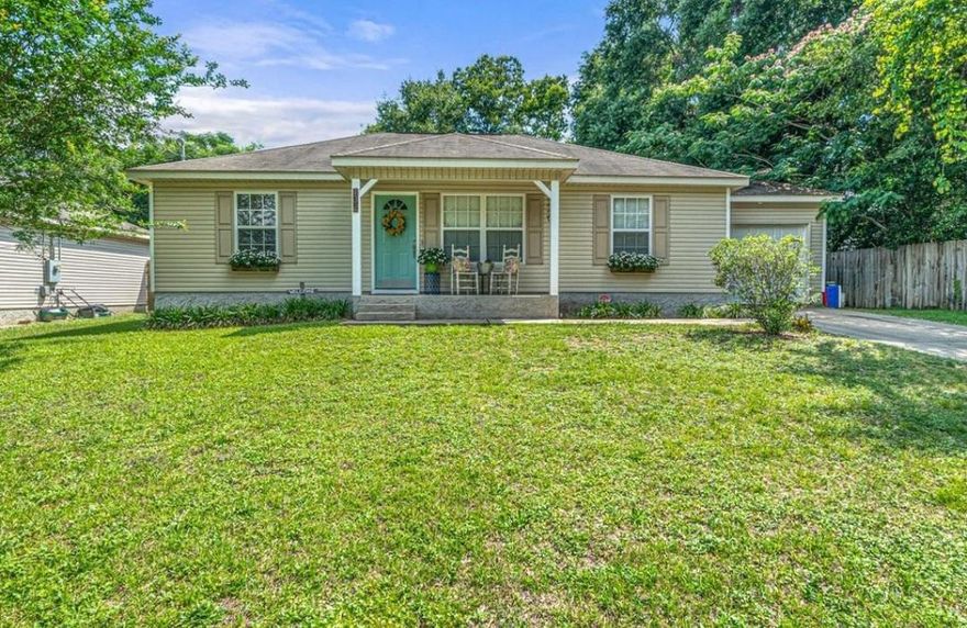 This charming home is centrally located in Crestview and is just minutes to restaurants, shopping, beach, etc. The interior of the home has a split floor plan with laminate wood flooring in the living room with tile in the kitchen and baths. The dining area has a wood wall feature. The front and back yard are nicely sized for enjoyment of gardening and barbeques.