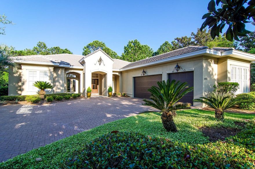 Burnt Pine - Sandestin, on the golf course. This 3 bedroom, 3 1/2 bath home features a large outdoor living area complete with an outdoor kitchen & fireplace. The home has terrific flow for entertaining as well as for comfortable living. Originally built by the well-know Boswell Builders, with a major remodel and expansion by Compass Builders done several years ago. All on one story! Two car garage plus golf cart.