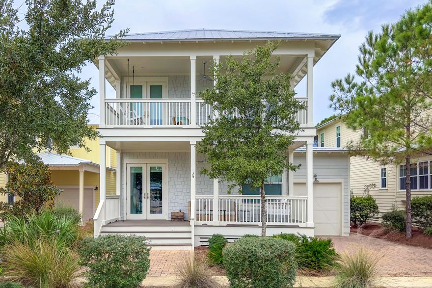 This beautiful home is located within the NatureWalk at Seagrove community, just one mile from 30A! The open main living areas are plentiful and washed in natural light through the many windows and french doors. The stunning kitchen is a chef's dream with a large walk-in pantry, gas stove, large island, and granite countertops. The spacious second floor master suite opens to a screened balcony overlooking a conservation easement. Two additional guest rooms share a large balcony off the front of the home. An additional guest suite and bonus bunk room with attached laundry room provide all you need for a wonderful family home or fantastic investment property. The large screened back porch provides a lovely place to relax and the back patio is a great place to grill up dinner. NatureWalk at Seagrove offers desirable amenities including two pools, a hot tub, bar, playground, and grilling area. Beautiful walking trails can be found throughout the family-friendly neighborhood. The community is just two miles from the beaches along 30A, two and a half miles from Seaside and one mile from Publix. A beautiful home tucked away in paradise!
