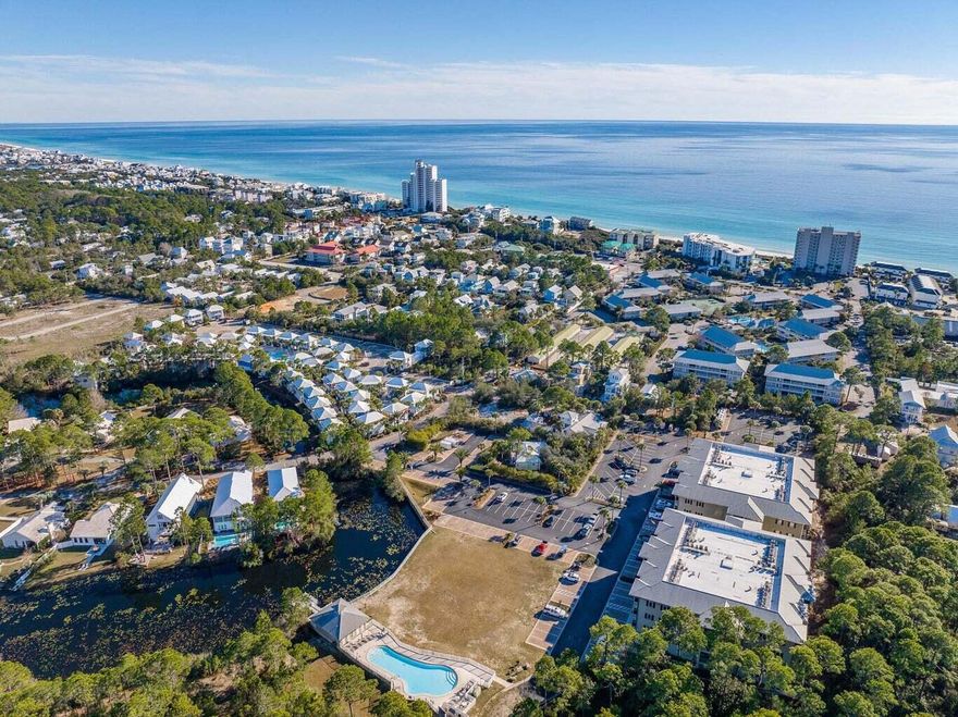 Purchase for 10% down! Lake Views  Screened Balcony  Priced To Sell -- Your 30A Dream Starts Here. Welcome to 30A--this is an incredible opportunity to own a luxurious, lake-view beach condo in the highly sought-after, gated community of Seagrove Highlands. This beautifully maintained 3-bedroom, 2-bathroom residence is nestled in the heart of Seagrove Beach and is priced well below comparable units, making it the perfect investment for buyers seeking value, lifestyle, and location.Located just 550 yards from the iconic sugar-white sands of 30A, this elegant beach condo offers the perfect blend of coastal charm and modern comfort. Enjoy a spacious, open-concept layout featuring new flooring in the main living area and an oversized, fully equipped kitchen w/ Stainless steel appliances.. Step outside to your private, screened-in balcony and unwind with tranquil lake views surrounded by lush, masterfully landscaped grounds. This is the ideal space for morning coffee, evening cocktails, or peaceful reflection.

The private Seagrove Highlands community features exclusive amenities including a resort-style pool, grilling area, basketball court, and a lake with a private dock. Whether you want to spend your days lounging by the pool, biking the scenic 30A trail, or strolling to nearby shops and restaurants in Seaside and Rosemary Beach, this location puts you in the center of it all.

The condo comfortably sleeps up to seven guests, featuring a king bed in the primary suite, a queen in the second bedroom, and a twin-over-full bunk in the third - making it an ideal home, vacation retreat, or rental property with strong potential and proven rental history.

This is your chance to own a luxurious slice of 30A at a price that's rarely seen in this area.

Act quickly - 30A properties priced like this don't last long. Schedule your private showing today and make Seagrove Highlands your next vacation destination or full-time home.

Qualified buyers can purchase w/ only 10% down.