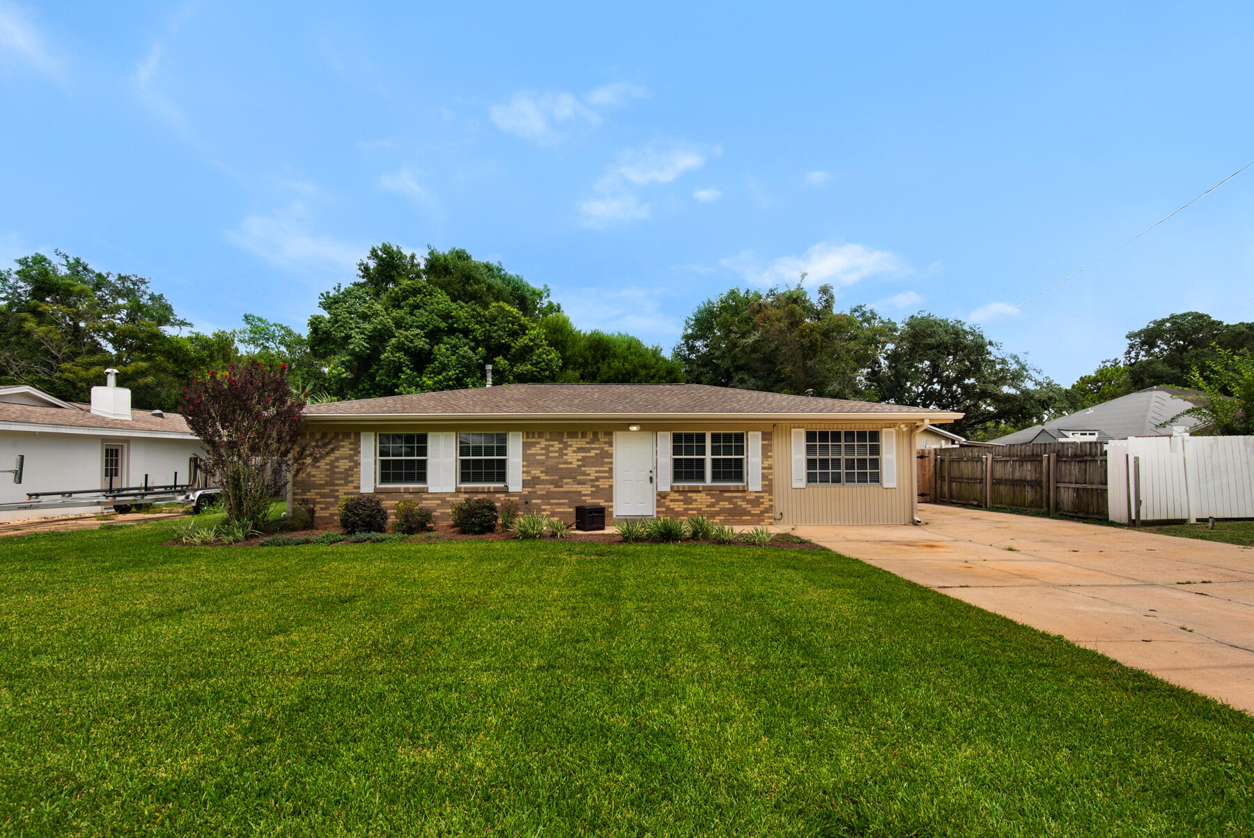 Welcome to this well-maintained 3-bedroom, 1.5-bath home featuring a spacious living area and a functional layout perfect for comfortable living. The home offers a bright interior with plenty of natural light and a clean, neutral design ready for your personal touch. Conveniently located near shopping, dining, and local schools. Enjoy the ease of low-maintenance living with included yard service and pest control, so you can spend more time relaxing and enjoying your home. Owner will allow small dog (up to 25 lbs) with a non-refundable pet fee and pet application. All Coastal Realty Services residents are enrolled in the Resident Benefits Package which includes renters insurance, HVAC air filter delivery, a rewards program, and more!
Please contact the office (not the listing agent below) directly at 850.244.2100 for additional information. Showings can be scheduled via the website www.CoastalRealtyServices.com. Prior to us processing an application on a rental property, we do require the rental to be viewed by the applicant or a representative of the applicant.