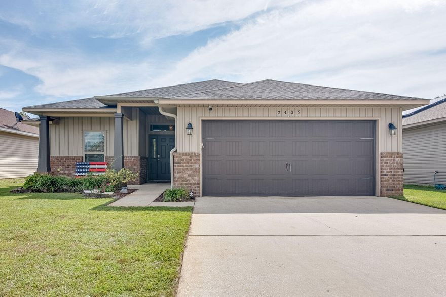 Beautiful home with screened in pool, porch and upgrades galore! This stunning home is centrally located to schools, shopping and the beach. Welcome home to granite countertops, huge breakfast bar and island, built in dedicated computer workstation, gorgeous wood cabinets, new appliances, vaulted ceilings, recessed lighting, tile floors and the list goes on and on! Enjoy a huge laundry room, stunning master bedroom and bathroom, and flowing open floor plan. This home features solar panels that will be paid off in full at the time of closing. The backyard has a privacy fence for the total at home oasis feel. Items that will convey with the house include: solar pool cover, wall TV brackets, garage shelving, cameras & doorbells.