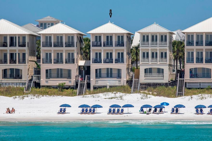 ''A Shore Thing'' is a stand alone Delos home (not townhome style) in Frangista Beach with over $205,000 in rentals for 2021! Charming three story 4 bedroom 4 bath beach home with heated pool having accommodations for a party of ten & sleeping quarters on all three levels. 1st floor has queen, full bath, laundry, wet bar & pool.  2nd floor is living, dining, kitchen, queen bedroom & bath, 3rd floor is a king master, master bath, queen bedroom & full bath. Large balconies on all levels overlooking the emerald green waters of the Gulf for your relaxation. Just minutes away from favorite beachside restaurants, shopping and entertainment, Frangista Beach has long been a favorite destination for vacationers.  Don't miss this outstanding Gulf front opportunity. Call & schedule your viewing today