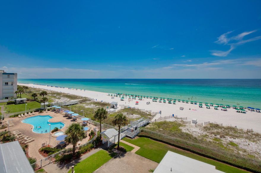 Introducing the BEST PRICED unit currently available in Sterling Shores--Unit 305. Buyers can relax knowing the current $12,500 assessment will be paid in full at closing, offering peace of mind as you invest in your own piece of paradise. This one-bedroom, one-bathroom condo is not just a residence; it's an opportunity to create lasting family memories while investing in a property with proven income potential. Embrace the chance to own a slice of paradise where comfort meets financial growth in the heart of Florida's Emerald Coast.Perched on the third floor, Unit 305 offers a serene retreat with new flooring and fresh paint throughout. The kitchen boasts elegant granite countertops and updated appliances, catering to both culinary enthusiasts and casual diners alike. Step  onto the spacious balcony to savor the breathtaking mornings and evenings unique to Florida's Emerald Coast. As of March 25, 2025, this charming condo has achieved $19,165 in gross bookings year-to-date completed and upcoming, highlighting its strong rental appeal.

Sterling Shores is renowned for its exceptional amenities designed to enhance your coastal lifestyle. Dive into the expansive 4,300-square-foot lagoon-style pool adorned with a playful mushroom spray fountain, perfect for family enjoyment. For those seeking the sand and surf, the private Gulf-front beach club offers a seasonally heated pool, ensuring year-round relaxation by the sea. Fitness enthusiasts will appreciate the 24-hour workout facility equipped with modern exercise equipment. The resort also features a 42-seat surround-sound movie theater, providing a cinematic experience just steps from your door. Outdoor grilling stations and picnic areas invite you to host gatherings amidst the lush, tropical landscaping that spans the nine-acre gated community.

Beyond the resort's boundaries, Sterling Shores' central location in Destin places you within walking distance of popular attractions, renowned restaurants like The Back Porch, and vibrant shopping districts. Whether you're seeking adventure or relaxation, this locale offers the best of both worlds.

Don't miss the opportunity to own this affordable slice of paradise where comfort meets financial growth. Schedule a viewing today and take the first step toward making Unit 305 at Sterling Shores your family's coastal sanctuary.