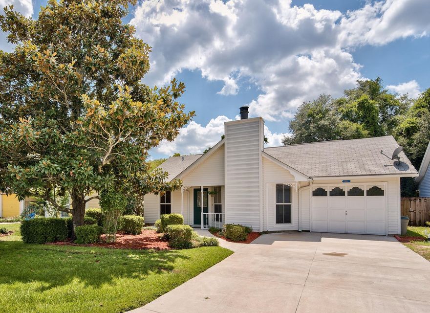 Looking for an affordable updated home in Bluewater Bay? Your search is over! This renovated, turnkey 3-bedroom, 2-bath home offers a screened-in porch, fenced backyard, 1-car garage, new driveway and extended porch. Located in Blue Pine Village, in close proximity to Bluewater Elementary School & Military EOD School, the home is nestled on a charming lot with established landscaping and a welcoming entrance. The interior is newly updated with fresh paint, many new windows, just installed granite countertops and brand new LG stainless steel range. Enjoy the open floor plan with beautiful flooring and vaulted ceiling with exposed wood beam. The living area features a gas fireplace with tile surround and wood mantle. The vaulted ceiling creates a nice ambiance.