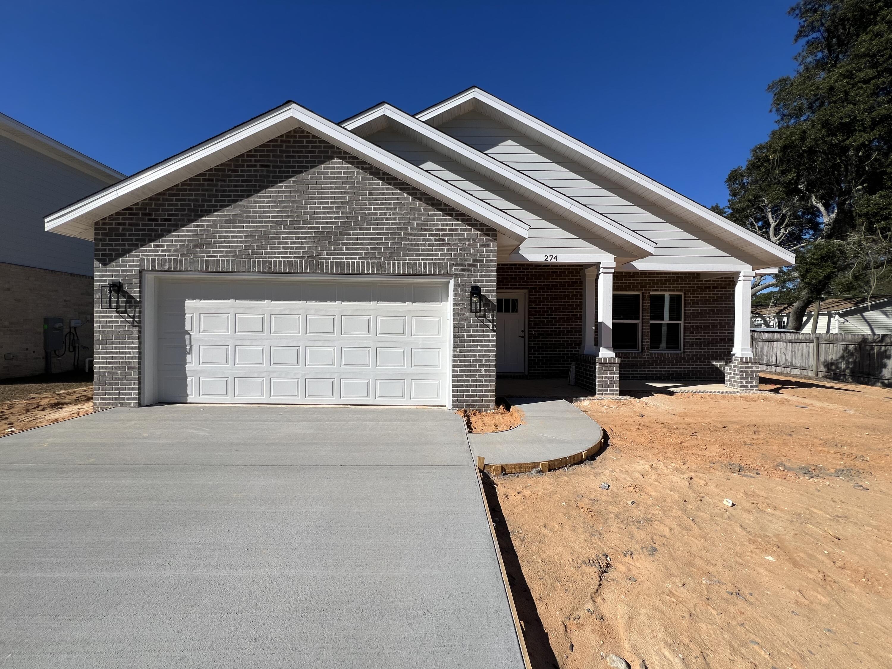 Come see this nearly completed 3BR/2BA new construction home located in Niceville! Home is conveniently located to Destin mid-bay bridge connector, grocery stores, shops, restaurants and much more. Home features include: granite countertops, white shaker cabinets, built in custom shelving, solid core craftsman interior doors, large living & master, walk in pantry, LVP flooring, tile in baths, tile surrounds in tubs & showers, cased windows, full appliance package including washer & dryer, irrigation well with automatic sprinkler system and large fenced lawn area. Call or text to schedule a showing today! Buyer to verify all dimensions, information and pertinent details.