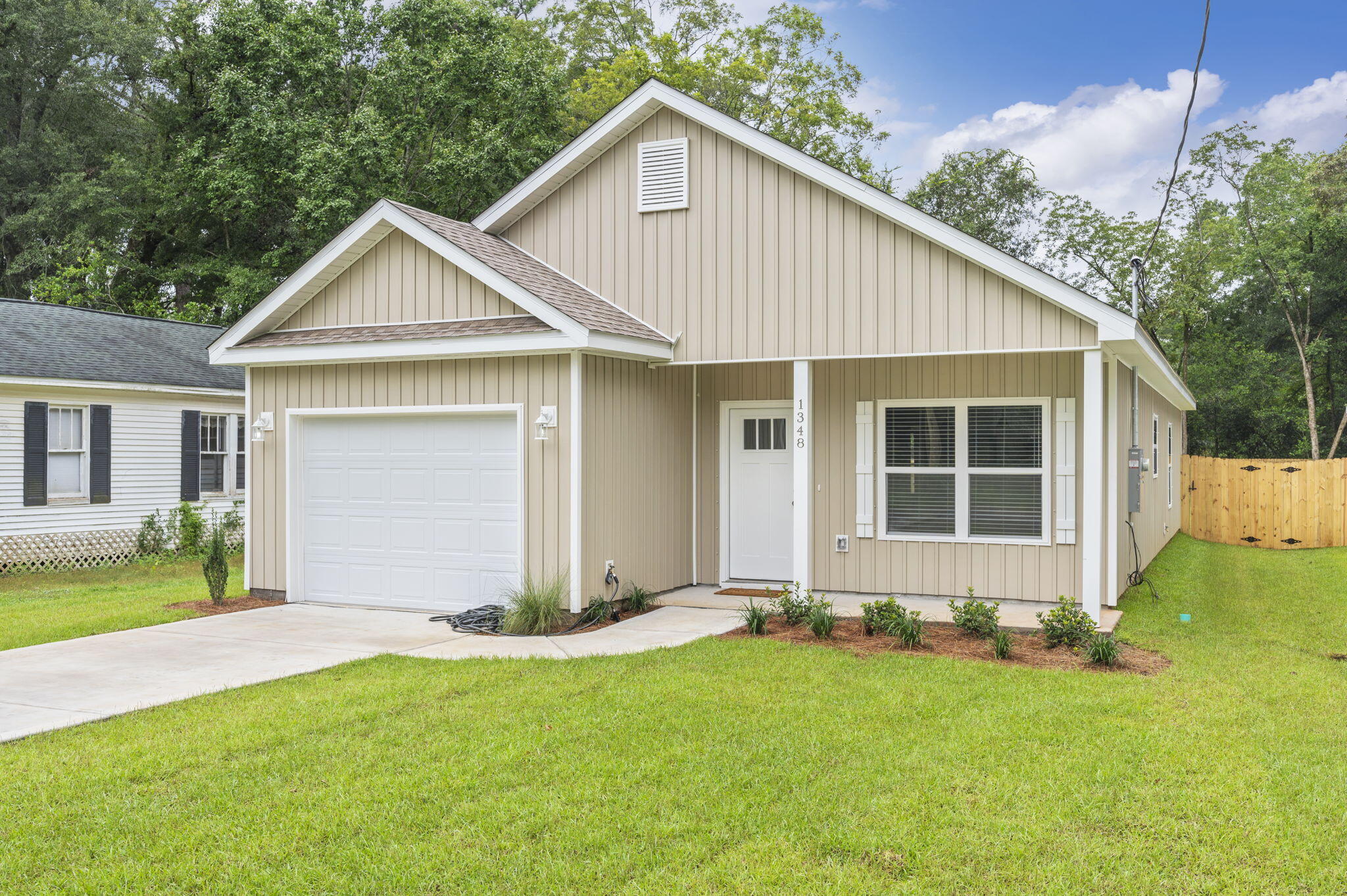 Quality-built, affordable living by Clary Custom Builders, your 4th-generation local builder! This brand new 3-bedroom, 2-bath, home with garage will have very low insurance rates, keeping your total monthly payments down and you'll fall in love with the open living/kitchen area with it's gorgeous island with overhang for extra seating - and y'all that PANTRY is HUGE - you've got to see it in person! The master bath has a double-vanity and large walk-in closet and you'll love the front and back porches! Convenient location just a half-mile off of Hwy. 85, close to schools, hospital, shopping and quick and an easy commute to bases! MOVE IN 11/1/2025! *Privacy Fence, Refrigerator AND Blinds are included PLUS $12,000 Seller Credit towards closing costs!*